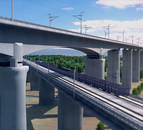 鐵路施工三維動畫